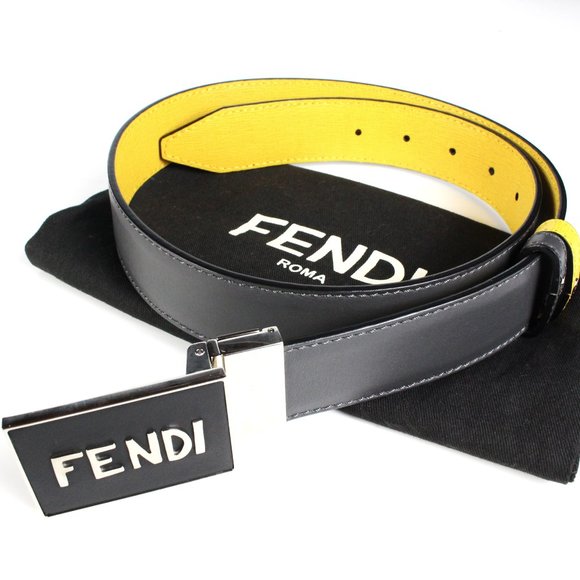 Fendi Other - Fendi Reversable Yellow Leather Belt